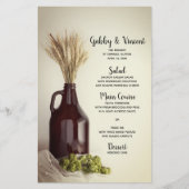 Menu Growler, Hops and Wheat Brewery Wedding (Voorkant)
