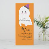 Menu Halloween Ghost Costume Party (Staand voorkant)