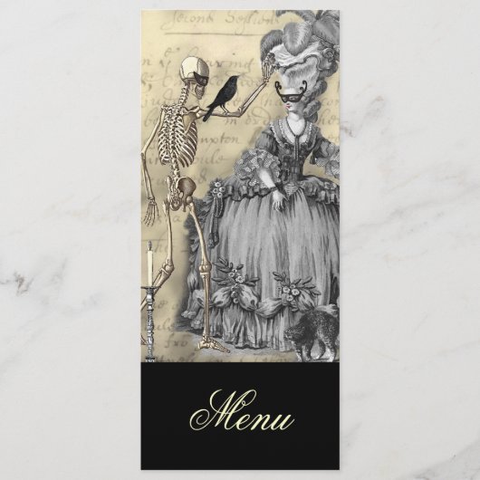 Menu Halloween Masquerade Ball (Voorkant)
