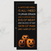 Menu Halloween Pumpkin (Voorkant / Achterkant)