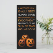 Menu Halloween Pumpkin (Staand voorkant)