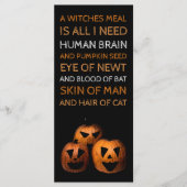 Menu Halloween Pumpkin (Voorkant)