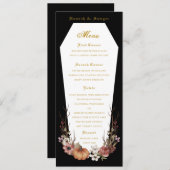 Menu Halloween Vampire Coffin Wedding Party (Voorkant / Achterkant)