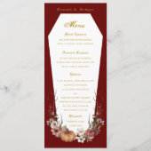 Menu Halloween Vampire Coffin Wedding Party (Voorkant)