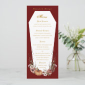 Menu Halloween Vampire Coffin Wedding Party (Staand voorkant)