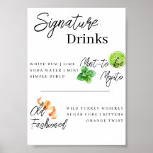 Menu Handtekening Drink Bar