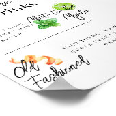 Menu Handtekening Drink Bar Poster (Hoek)