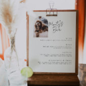 Menu Handtekening Drink Pet Bar Poster