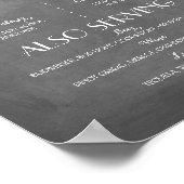 Menu Handtekening Drink | Weddenschap-decor Poster (Hoek)