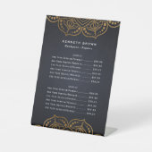 Menu Handyman Black Gold Service Reclamebord Met Voetstuk (Voorkant)