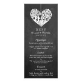 Menu Hanging Heart Tree Chalkboard Weddenschap (Voorkant)