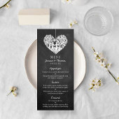 Menu Hanging Heart Tree Chalkboard Weddenschap