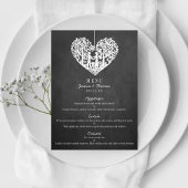Menu Hanging Heart Tree Chalkboard Weddenschap