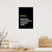 MENU: HAPJES – Grappige Keuken Poster (Keuken)