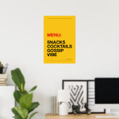 MENU: HAPJES – Grappige Keuken Poster (Thuiskantoor)