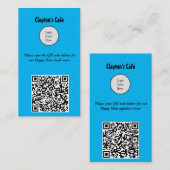 menu Happy Hour van het restaurant met QR-code (Voorkant / Achterkant)