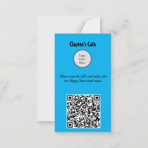 menu Happy Hour van het restaurant met QR-code