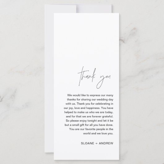 Menu HARLOW Minimalist Weddenschap 4x9 (Achterkant)