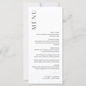 Menu HARLOW Minimalist Weddenschap 4x9 (Voorkant)