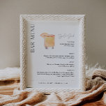 Menu HARLOW Wedding Bar, Signature Drink Sign Poster<br><div class="desc">Harlow Collectie - een perfecte combinatie van schone verfijning en moderne flair. Het is ontworpen met een modern scriptlettertype dat stijl en elegantie uitsluit. Elk product in het collectie is doordacht gemaakt om een blik te tonen die zowel tijdloos als trendloos is.</div>