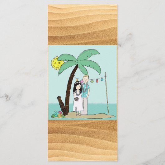 Menu Hawaiian Luau Wedding Flat (Achterkant)