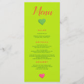 Menu Heart Wedding Groen (Voorkant)