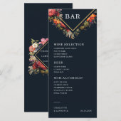 Menu heeft een prachtige vintage bloemstijl  (Voorkant / Achterkant)