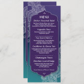 Menu Henna Stijl Sieraden Feest Bruiloft Ontvangst Kaart (Voorkant / Achterkant)