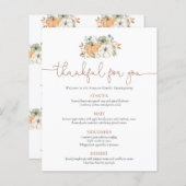 Menu herfst Rustic Pumpkin-Thanksgiving (Voorkant / Achterkant)