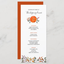 menu herfst-Thanksgiving pompoen