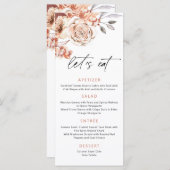 Menu herfst, Weddenschappen, Herfst Floral Menu (Voorkant / Achterkant)