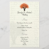 Menu Herfstdansende bloemen (Voorkant)