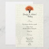 Menu Herfstdansende bloemen (Voorkant / Achterkant)