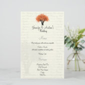 Menu Herfstdansende bloemen (Staand voorkant)