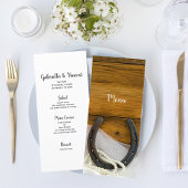 Menu hoefijzer en Parelland Western huwelijk