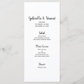 Menu hoefijzer en Parelland Western huwelijk (Achterkant)