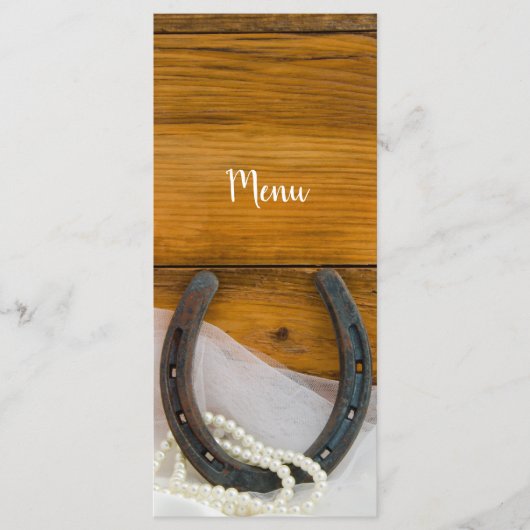 Menu hoefijzer en Parelland Western huwelijk (Voorkant)