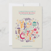 Menu Holly Jolly Kerstmis Kaart (Voorkant)