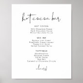 Menu Hot-coa-balk ADELLA Edgy Minimalist Poster (Voorkant)