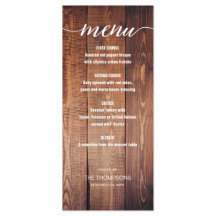 Menu Hout Rustisch Thankgiving
