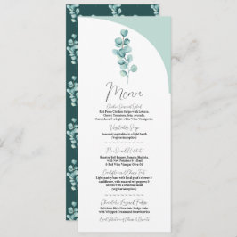 Menu Huwelijk Eucalyptus Moderne Receptie Groen