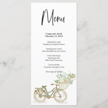 Menu Huwelijk, Jubileum of Evenement Fiets