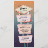 Menu Huwelijk Las Vegas Casino Receptie (Voorkant)