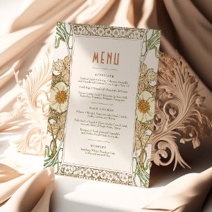 Menu Huwelijk Vintage Art Nouveau door Mucha Invit Kaart