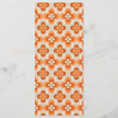 Menu Huwelijksreceptie Retro Vintage jaren 70 (Achterkant)