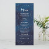 Menu Huwelijksreceptie Sterrenbord Marine Kosmisch (Staand voorkant)
