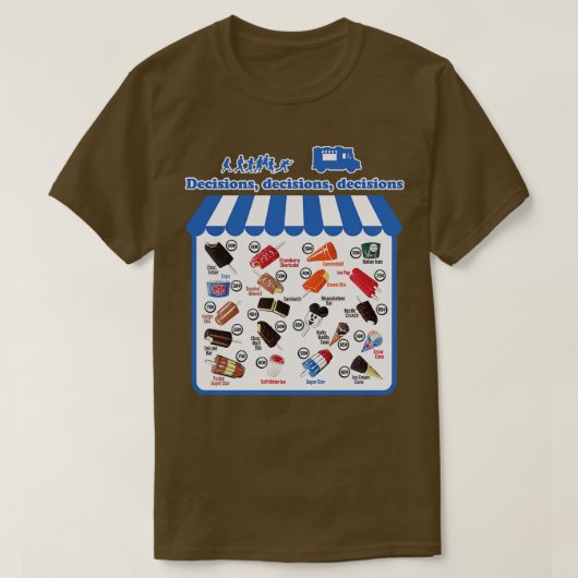 Menu Ice Cream Truck T-shirt (Design voorkant)