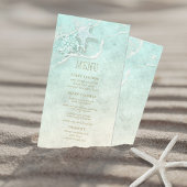 Menu ID837 van het zee Foam Beach Wedding