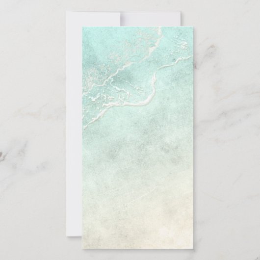 Menu ID837 van het zee Foam Beach Wedding (Achterkant)