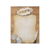 Menù illustratie notitieblok (Linkerzijde)
